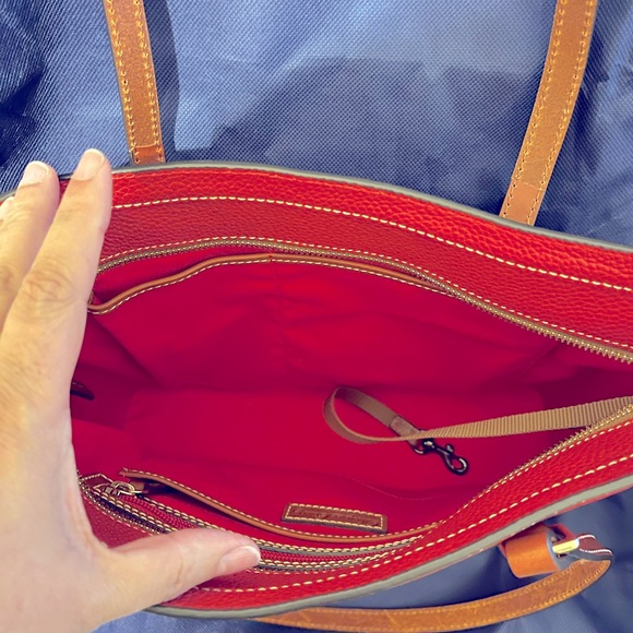 Dooney & Bourke Handbag, Pebble Grain Shopper Tote - Red - Picture 2 of 3